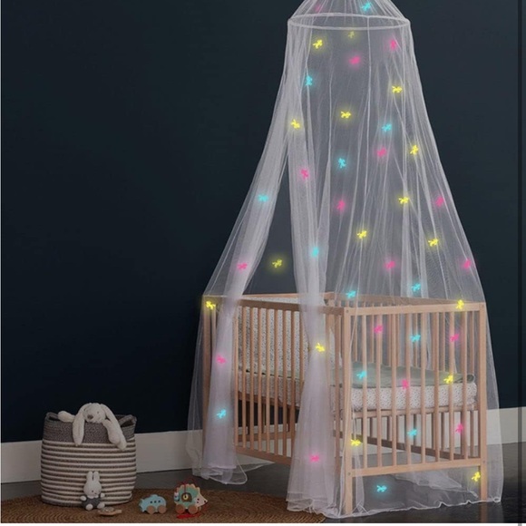 Canopy for Girls👧🏻Bed🛏️with Pre-Glued Glow in The Dark Unicorns🦄 - Picture 4 of 9